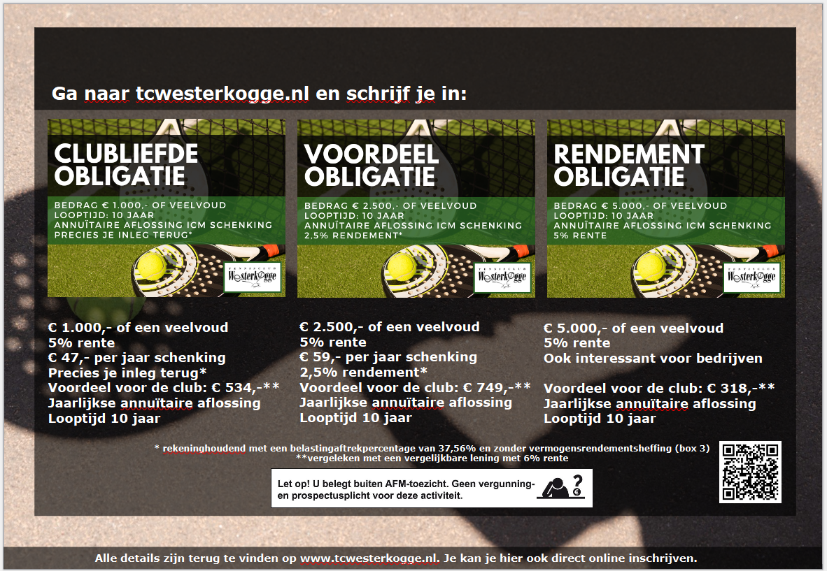 Inschrijven op obligaties padel Inschrijven op obligaties padel